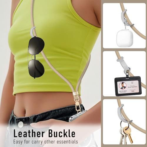 ROCONTRIP Phone Lanyard Crossbody Phone Strap Premium Neck Strap Adjustable Phones Lanyard with Upgrade Metal Buckle and 2 TPU Tether Tabs Compatible with Most Smartphones - 5