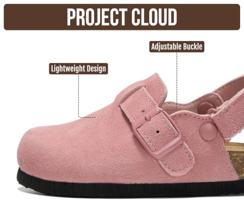 Image of Project Cloud Kids 100% Genuine Leather Non Slip Clogs with Cork Footbed