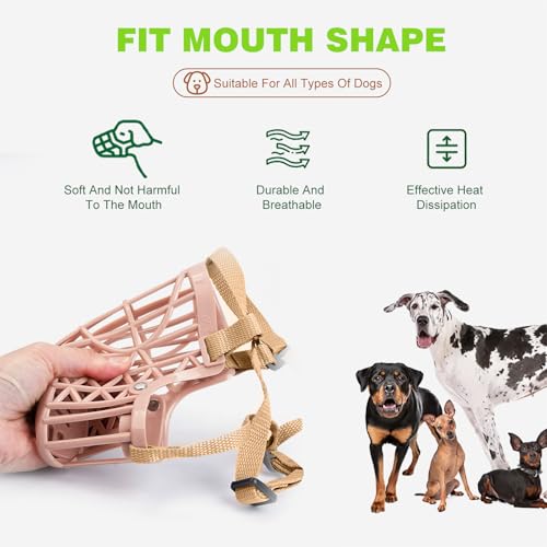 PETCUTE Maulkorb Hund,Korbmaulkorb füR Hunde,Verstellbar und Sicher Atmungsaktiv Maulkorb Für Kleine Mittlere Große Hunde mit Wattiertem Nasenstück,Beißschutz,Schwarz XS