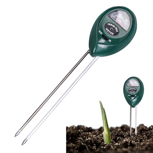 liuchanghe Medidor Humedad Plantas, Higrómetro de Suelo 3 en 1, para Jardinería, Césped y Plantas de Exterior, No se Necesitan Baterías (Verde)
