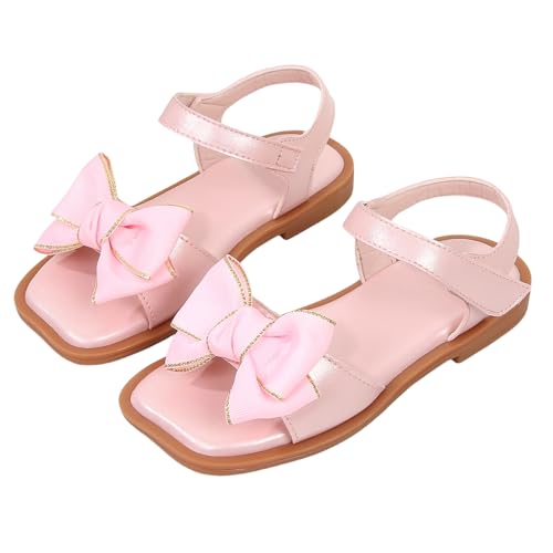 Image of kkdom Girls Cute Heart Sandals Open Toe Summer Flats Dress Sandals Shoes