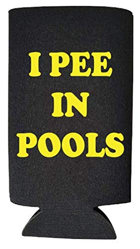 Capital City Commerce PIP_SLIM_BLACK Can Cooler - I Pee In Pools Slim Can Cooler thumb #2