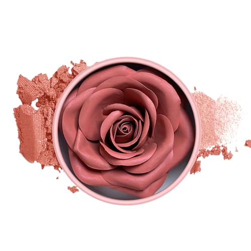 Colorete Facial Floral: Acabado Con Brillo Rosado, Mate, Textura En Crema Hidratante, Tinte Floral Encantador | El Maquillaje Natural No Graso Del Pétalo De Rose 3D Se Ruboriza Para Las Bo