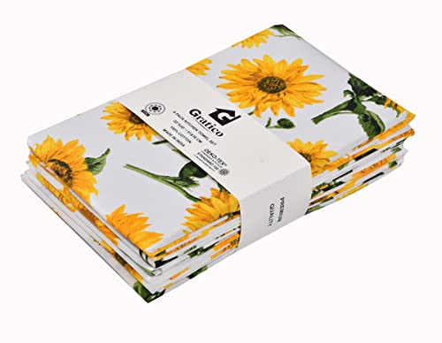 [20"X30", 6 Pack] Premium Kitchen Towels And Dishcloths Sets, Cotton Dish Towels For Kitchen, Sunflower Print Dish Cloths For Washing Dishes, Hand Towels For Kitchen, Tea Towels & Bar Mops For Kitchen #TOP11