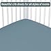 GUNTAIL Baby Crib Sheets for Boys Girls, 2 Pack Fitted Crib Sheet for Standard Crib and Toddler Mattress, Soft Microfiber Baby Sheet 52x28x8in. (Dark Green & Dark Grey)