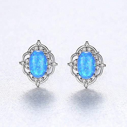 Boucles d'oreilles opale ciselées en motif creux pour un mariage élégant