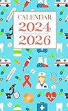 Photo Gallery two year pocket planner 2024-2026: small 2 year pocket calendar 2024-2026 monthly organizer | from june 2024 to december 2026 | nurse pattern cover