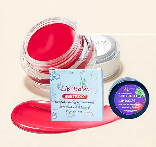 Image of Elecsera Beetroot Tinted Natural Lip | Natural Pink Tint | Brightens Lips Beetroot (Pack of: 1, 10 g)