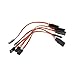 ALAMSCN 3-Pin Servo Extension Cable Cord 10cm/4'' 3.93 inch Female to Male Lead Wire Connector JR for RC Car Airplanes Remote Control (Pack of 10)