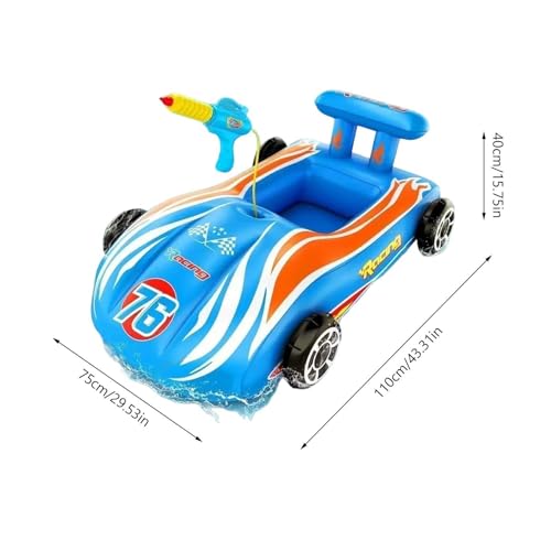 Flotador de coche para niños hinchable de piscina verano y juegos en césped o patio 6