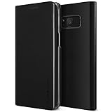 【VRS】 Galaxy S8 Plus 対応 ケース 手帳型 本革 Native S ハンドメイド レザー マグネットなし 薄型 スリム 手帳 カバー [ ギャラクシーS8プラス 専用 ] ブラック