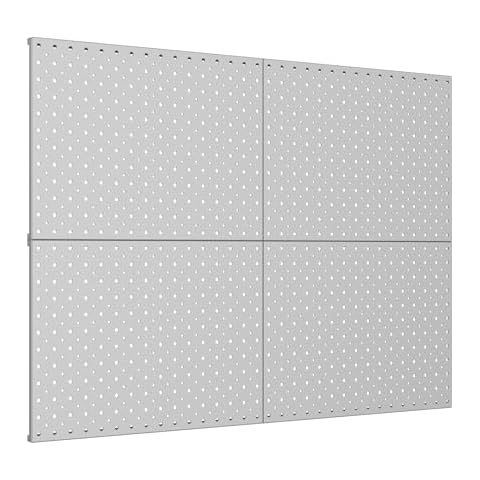 TORACK 4Pcs 12"x16" Metal Pegboard Panels for Garage, Workbench, Shop, Shed Tool Organizer Peg Board with 1/8" & 1/4" Holes, Modular Wall-Mounted Pegboard for Pegboard Hooks (Grey) Cover