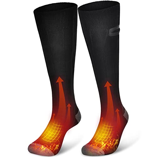 Find the Best Electric Heated Socks for Ultimate Comfort 12 Dumoyi Heated Socks for Women and Men with 3 Heat Settings-Rechargeable Washable Electric Socks for Hunting, Camping, Skiing
