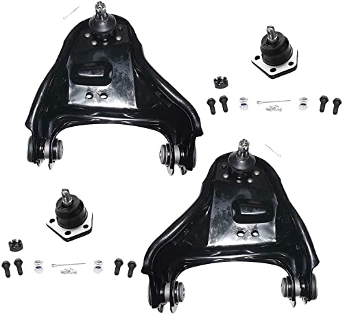 Image of Detroit Axle - 4WD Front Upper Control Arms Ball Joints Tie Rods + 20pc Lug Nuts Replacement for Chevy GMC Blazer S10 Bravada Sonoma Jimmy - 34pc Set