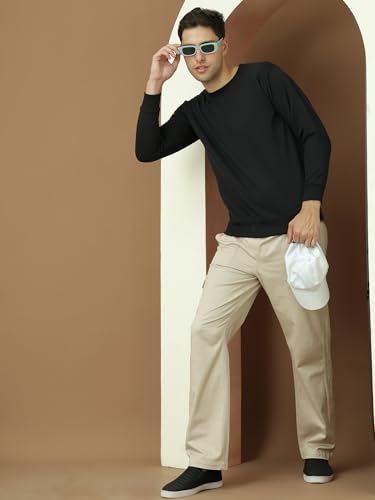 Image of Mack Jonney Fleece Regular Fit Solid Round Neck Sweatshirt for Men-MACK639877