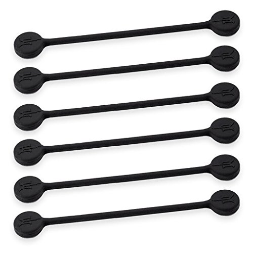 TwistieMag Strong Magnetic Twist Ties - The Total Eclipse Collection - Jet Black 6 Pack - Super Powerful Unique Solution For Cable Management, Hanging & Holding Stuff, Fidgeting, Or Just For Fun!