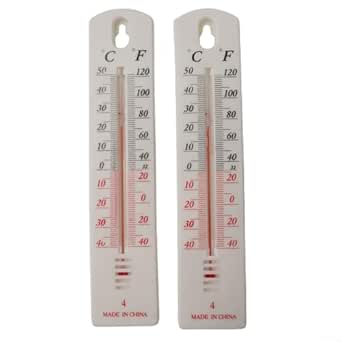 Goodhd 2x Wall Thermometer Indoor Outdoor Hanging Garden Greenhouse House Office Room