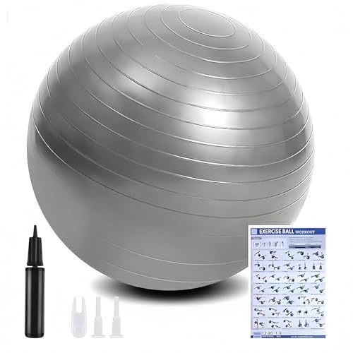 flintronic Gymnastikball, 55 cm Ultra-Dicker Anti-Explosions-Yoga-Ball mit...