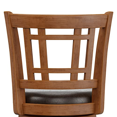 Hillsdale Fairfox Swivel Bar Stool, Counter, Oak #TOP6