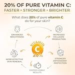 All Natural Pure 20% Vitamin C Serum For Face + 6 Active Boosters for Dark Spots, Wrinkles, Brightening, Hydrating, Even Tone, Healthy Glow with Niacinamide, Hyaluronic Acid, Ferulic Acid, Vitamin E - Image 3