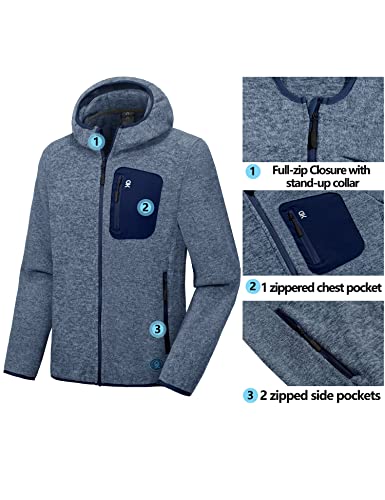 Little Donkey Andy Adulto Unissex Jaqueta Leve E Quente De Lã Polar Para Corrida, Com Capuz Zíper Co