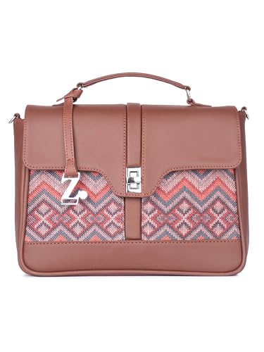 Image of ZOUK | Women's Vegan Leather | Stylish Handbag with Adjustable Strap, Top Handle |