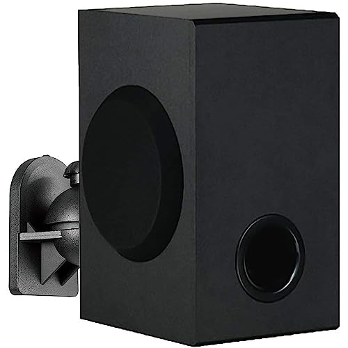 Aokicase Compatible with Logitech Z906 Mount Holder Wall Mount Logitech Z906 Stand Bracket Accessories, Speaker Wall Mounts, Bookshelf Speaker Wall Mounts (Logitech Z906, Black) 2 Pieces