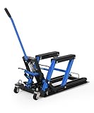 GarveeTech Hydraulic Motorcycle Lift Jack, 1500Lb Capacity, ATV Scissor Jack with Adjustable Height 4.53-15.35 in, Hydraulic Foot-Operated Hoist Stand for Motorcycle ATV UTV Bikes