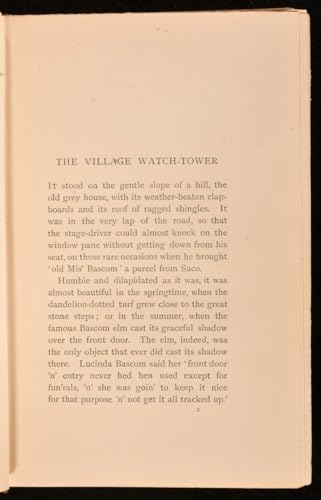 The Village Watch-Tower B00085WHIK Book Cover