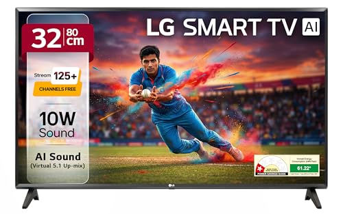 LG 80 cms (32 inches) LR570 AI Series HD Ready Smart webOS LED TV...