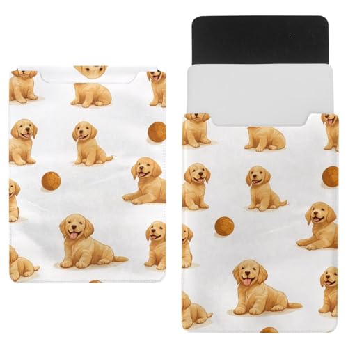 Funda para portátil de 35.1 x 25.9 cm con diseño de bola dorada elegante