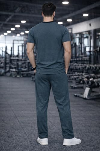 Image of Mack Jonney Men's Polyester Lycra Tracksuit | Lightweight Sports & Gym Wear | Comfortable Running & Training Track Suit for Men-MJ-184