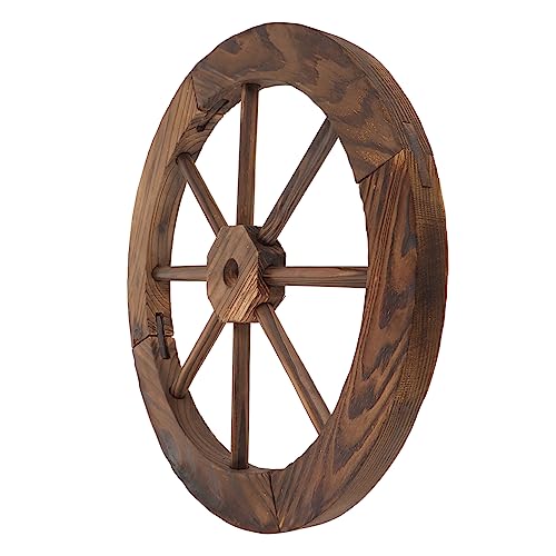 MUSISALY Trähjul Väggkonst Rustika Dekorer För Trädgårdsvägg Västra Väggdekor Vagnshjul Av Trä Västra Vagnshjul Trähjul Väggdekorationer Vägghängande Hjul Prydnad Japansk Stil Trä- Hantverk