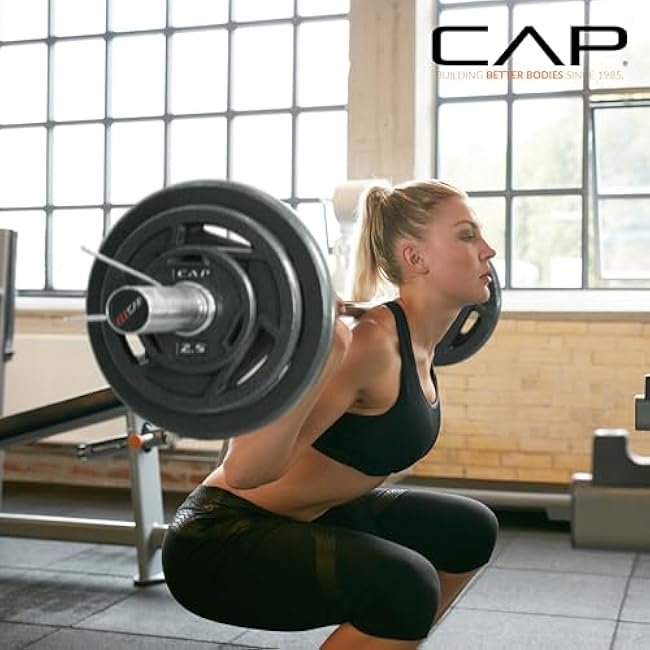 CAP Barbell 2-Inch Olympic Cast Iron Plate Weight Set | 75-285 lbs | Multiple Options