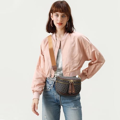 KKXIU Crossbody Sling Bag for Women Trendy Fanny Pack Vegan Leather Chest Bag3