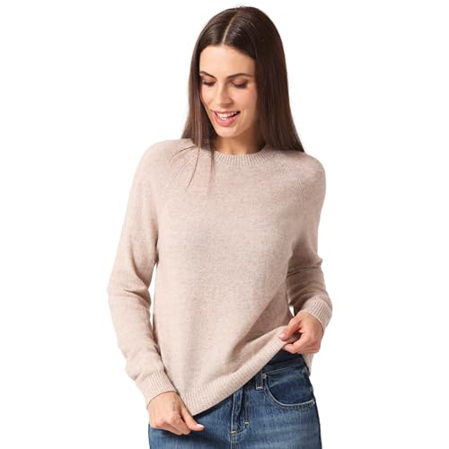 Image of Minnie Rose Womens Long Sleeve Shrunken Crew Cashmere Sweater