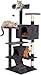 54-inch Cat Tree with Sisal-Covered Scratching Posts, Sturdy Standing Cat Tower for Indoor Kittens, Multi-Level Platforms, Perches, Condo and Hanging Ball for Cats to Play and Sleep
