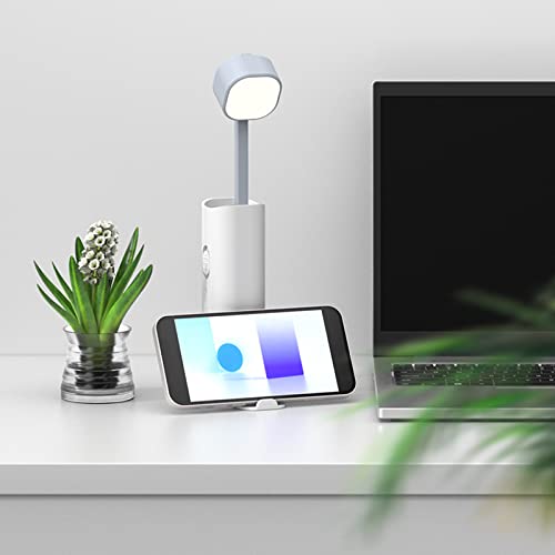Lampe de bureau LED rétractable avec support téléphone et batterie 5000mAh - 5