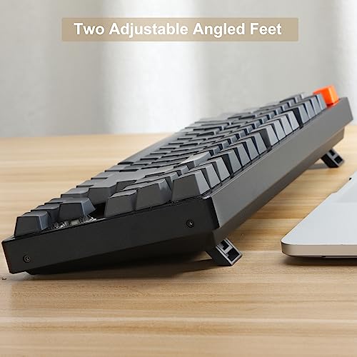Image of Keychron K8 Wireless Bluetooth /USB Wired Mechanical Keyboard, Hot-swappable Tenkeyless 87 Keys RGB LED Backlit Gateron Brown Switch N-Key Rollover, Aluminum Frame for Mac and Windows