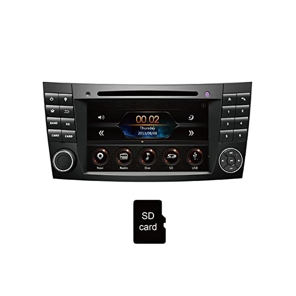 AMASE AUDIO Car Stereo, Wince 6.0, 2 Din Compatible for Benz E-Class W211/CLS-Class, 7″ Touchscreen, in-Dash DVD Player, Support GPS navi/Bluetooth