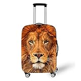 JUZGTSIT Funda elástica para equipaje con estampado de carrito (Ti-ger, L), amarillo león, XL, Clásico