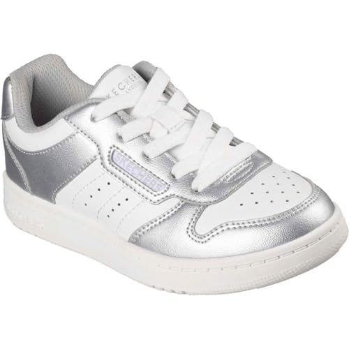 Skechers Quick Street pour filles baskets blanches à scratch pour l'école