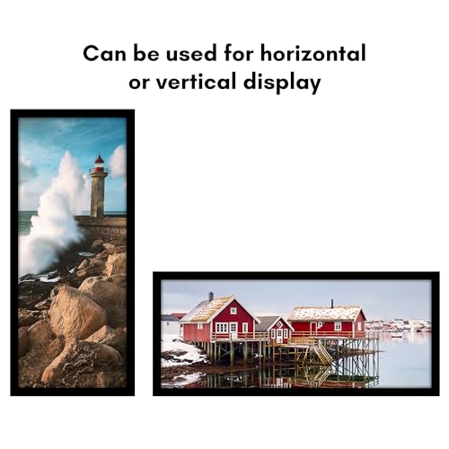 Americanflat 16x40 Poster Frame with Polished Plexiglass - Black Picture Frame - Wide Photo Frames Made of Engineered Wood for Vertical or Horizontal Wall Display - Epic Collection - Black