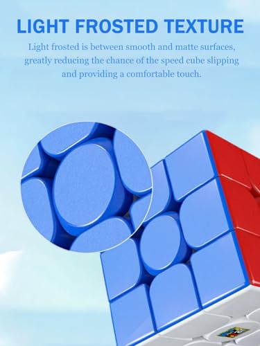 Image of CFMOUR Magnetic 3x3 Speed Cube - Stickerless Magic Cubes with Stand | 48 Magnets, Moyu Meilong 3M, Fast Turning, Durable, Brain Teaser, Birthday Party Gift, 3D Puzzle, Vivid Colour, Travel Game