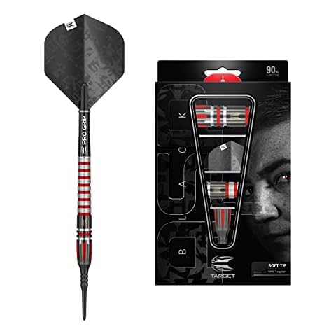 Target Darts Nathan Aspinall 18G Schwarze Edition 90% Wolfram Softdarts-Set Dartpfeile Cover