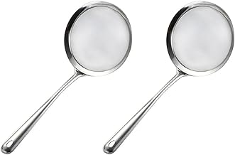 HEMOTON 2Pcs Coador de A?o Inoxidável Filtro De Malha Fina Peneira Peneiras Com Long Handle para Alimentos Chá Café Em Pó Fritar Macarr?o Massas Quinoa Farinha De Chá 13