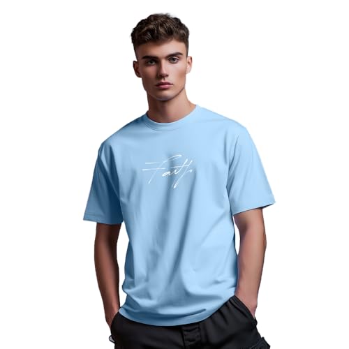 Image of Nobero 100% Cotton T Shirts for Men Stylish | Regular Fit | Graphic Printed T Shirts for Men 180 GSM Combed Cotton | Round Neck Half Sleeve