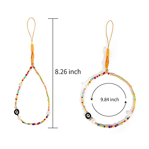 Conran Kremix Natural Pearl Beaded Phone Charm Strap Wrist Lanyard Smiley Y2K Accessories Handmade Beads Cute Keychain For Women Girls Phone Chain #TOP5