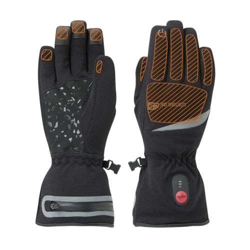 30seven Beheizte Freizeithandschuhe, wasserfeste & Winddichte Heizhandschuhe, für den täglichen Gebrauch, für Damen & Herren, schwarz, 6-2XS