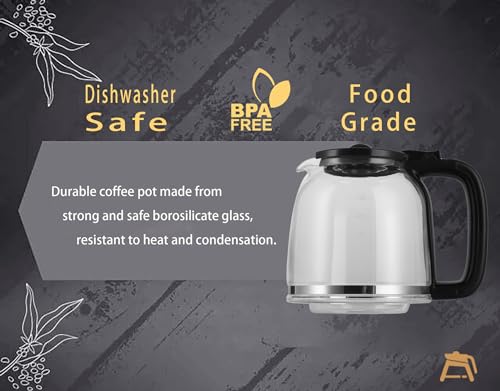 12 Cups Coffee Maker Carafe Replacement for Ninja, 20 oz, Glass, Compatible with Ninja coffee pot replacement